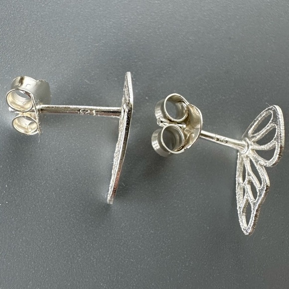 Sterling Silver Novelty Butterfly Studs - Picture 7 of 7